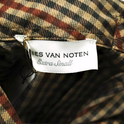 新品 DRIES VAN NOTEN ドリスヴァンノッテン 24AW CORSO 9011 W.W.SHIRT ガンクラブチェック スタンドカラーシャツ XS RUST 定価129800円_8