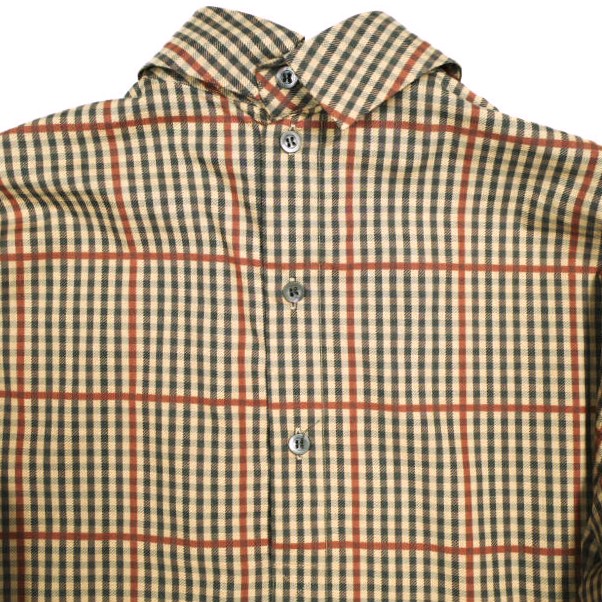新品 DRIES VAN NOTEN ドリスヴァンノッテン 24AW CORSO 9011 W.W.SHIRT ガンクラブチェック スタンドカラーシャツ XS RUST 定価129800円_6