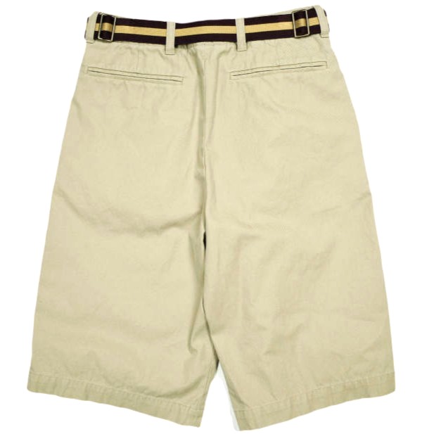 新品 DRIES VAN NOTEN ドリスヴァンノッテン 24SS PULIAN SH BIS 8131 W.W.PANTS ベルテッドツイルショーツ 34 BEIGE 必要経費112,200円 チノ