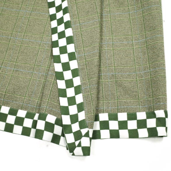 新品 DRIES VAN NOTEN ドリスヴァンノッテン 24SS SOLE 8227 W.W.SKIRT チェッカーフリルスカート 241-010830-8227-976 34 定価159_5