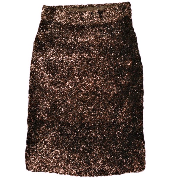 新品 DRIES VAN NOTEN ドリスヴァンノッテン 24AW TEMPLE 9725 W.K.SKIRT フィルムリボン ニットスカート S BROWN 定価118, g25001