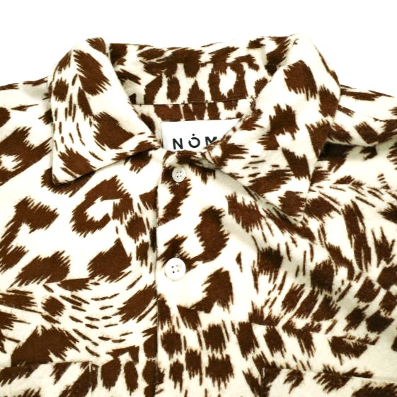NOMA t.d. ノーマティーディー 23AW 日本製 Flannel Open Collar Shirt フランネルオープンカラーシャツ N36-SH02 4 Jungle 長袖 開襟_4