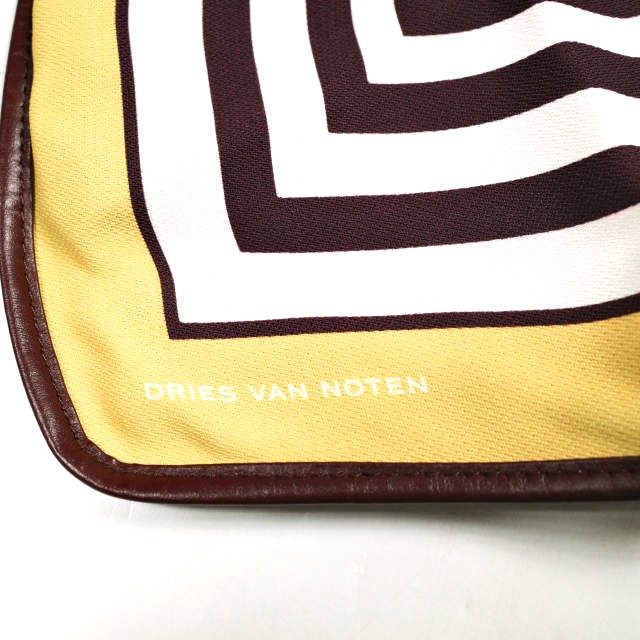 新品 DRIES VAN NOTEN ドリスヴァンノッテン 24SS BW241-SCARF218-736 W.L.BAG レザーポーチ付き スカーフショルダーバッグ_6