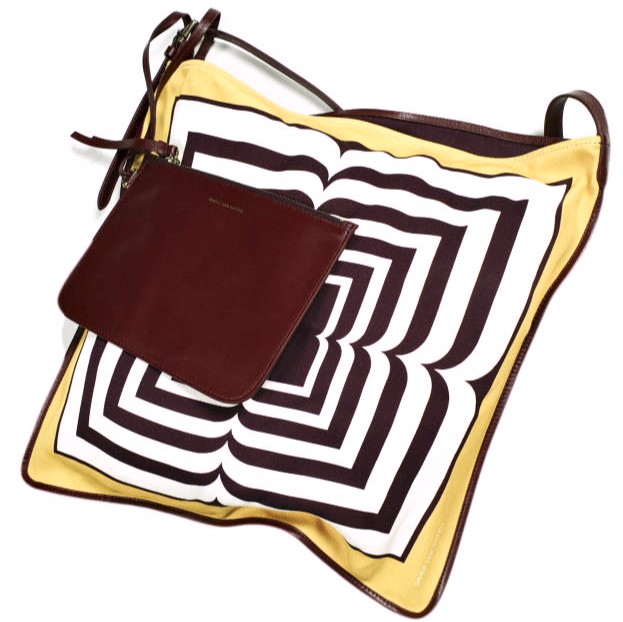 新品 DRIES VAN NOTEN ドリスヴァンノッテン 24SS BW241-SCARF217-736 W.L.BAG レザーポーチ付き スカーフショルダーバッグ_2