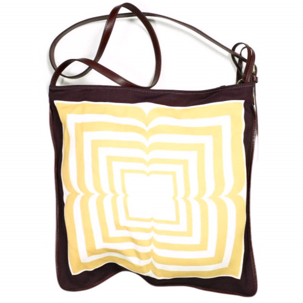 新品 DRIES VAN NOTEN ドリスヴァンノッテン 24SS BW241-SCARF217-736 W.L.BAG レザーポーチ付き スカーフショルダーバッグ_1