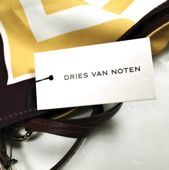 新品 DRIES VAN NOTEN ドリスヴァンノッテン 24SS BW241-SCARF217-736 W.L.BAG レザーポーチ付き スカーフショルダーバッグ_4