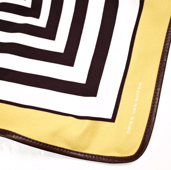 新品 DRIES VAN NOTEN ドリスヴァンノッテン 24SS BW241-SCARF217-736 W.L.BAG レザーポーチ付き スカーフショルダーバッグ_6