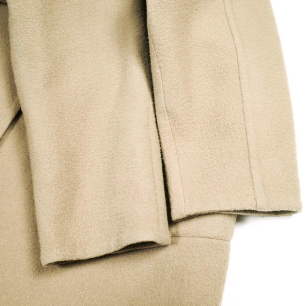 UNUSED アンユーズド 日本製 Collarless Coat BIGシルエット ウールノーカラーストラップコート US1213 2 CAMEL 定価107, アウター_6