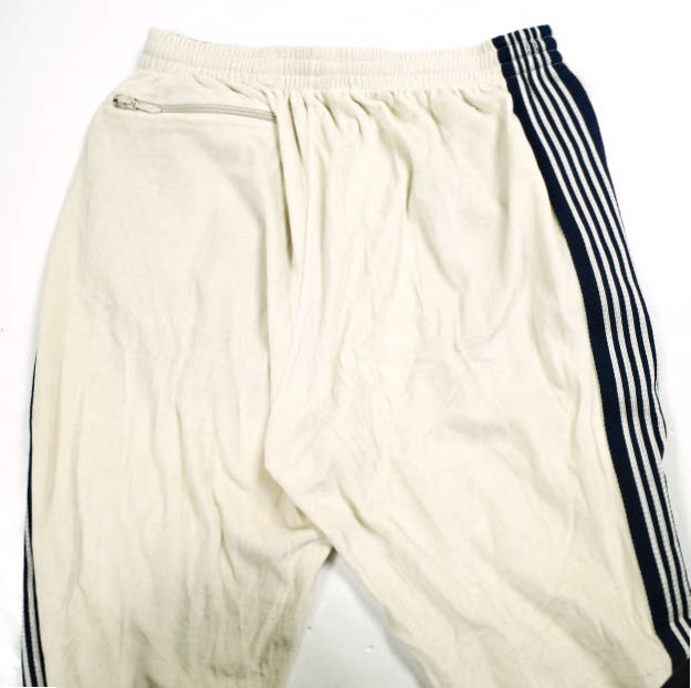 Needles ニードルス 日本製 Narrow Track Pant - C/Pe Velour ナロートラックパンツ ベロア EJ202 M Beige イージー ジャージ ボトムス_3