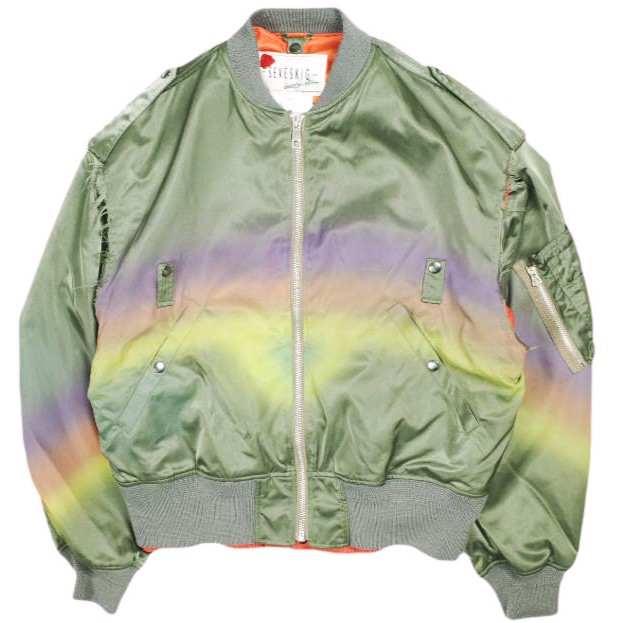 SEVESKIG セヴシグ 25SS 日本製 DETACHABLE MA-01 VER RAINBOW デタッチャブルMA-1ジャケット レインボー L KHAKI 定価105,600円 3WAY L-2B フライト アウター【中古】【SEVESKIG】 SEVESKIG セヴシグ 25SS DETACHABLE MA-01 VER RAINBOW デタッチャブル