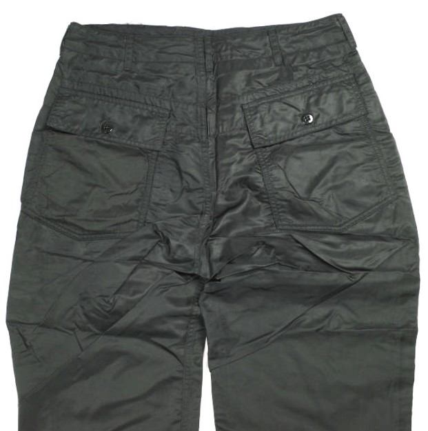 新品 Engineered Garments エンジニアードガーメンツ Fatigue Pant - Flight Satin Nylon ファティーグパンツ S Black ベイカー g25286_4