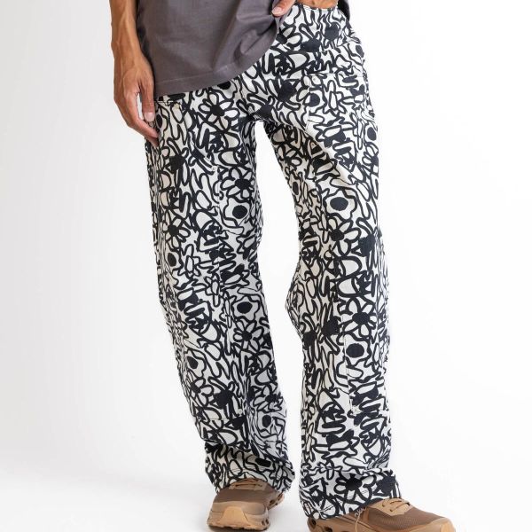 Arte Antwerp アルテアントワープ 24AW Flowers Allover Print Pants フラワーオールオーバープリントパンツ 24FP-4 32 WHITE ダブルニー_2
