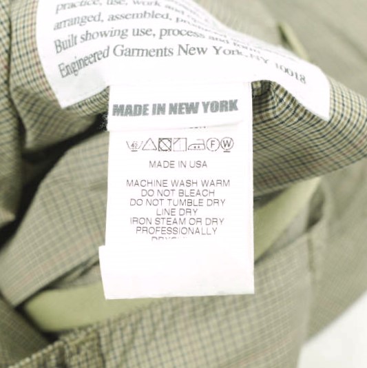 新品 Engineered Garments エンジニアードガーメンツ Sunset Short - Nyco Mini Tattersall サンセットショーツ S Khaki チェック パンツ_8
