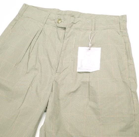 新品 Engineered Garments エンジニアードガーメンツ Sunset Short - Nyco Mini Tattersall サンセットショーツ S Khaki チェック パンツ_4