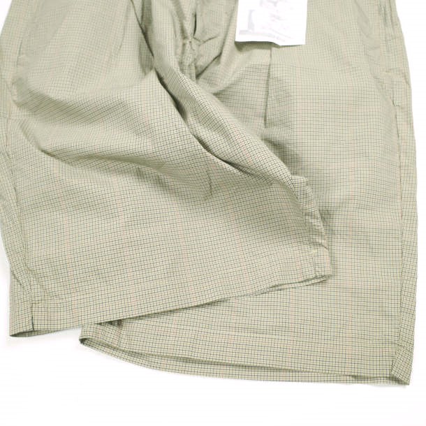 新品 Engineered Garments エンジニアードガーメンツ Sunset Short - Nyco Mini Tattersall サンセットショーツ S Khaki チェック パンツ_6