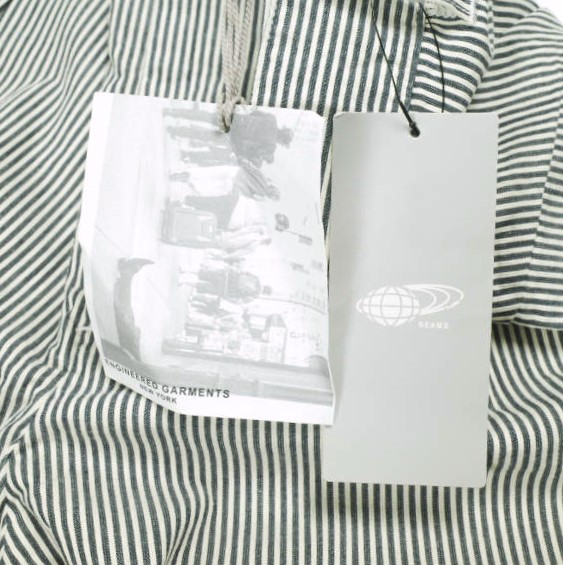 新品 Engineered Garments エンジニアードガーメンツ SUNSET SHORT - SEERSUCKER STRIPE シアサッカー サンセットショーツ S NAVY パンツ_3