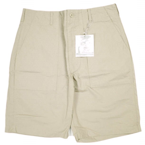 新品 Engineered Garments エンジニアードガーメンツ Fatigue Short - Cotton Ripstop ファティーグショーツ S Khaki ショートパンツ