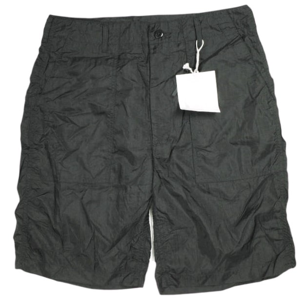 新品 Engineered Garments エンジニアードガーメンツ Fatigue Short Nylon Micro Ripstop ファティーグショーツ S Black ショートパンツ