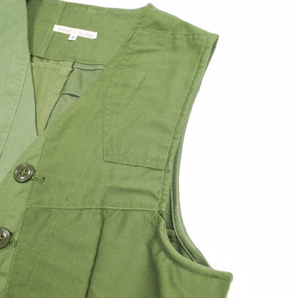 Rebuild by Needles リビルドバイニードルス 日本製 BDU VEST REMAKE リメイクミリタリーベスト M Olive ジレ トップス