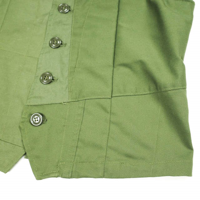 Rebuild by Needles リビルドバイニードルス 日本製 BDU VEST REMAKE リメイクミリタリーベスト M Olive ジレ トップス