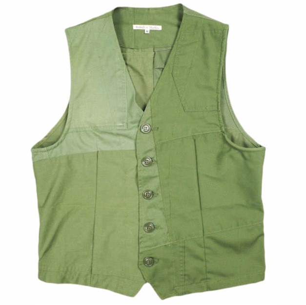 Rebuild by Needles リビルドバイニードルス 日本製 BDU VEST REMAKE リメイクミリタリーベスト M Olive ジレ トップス
