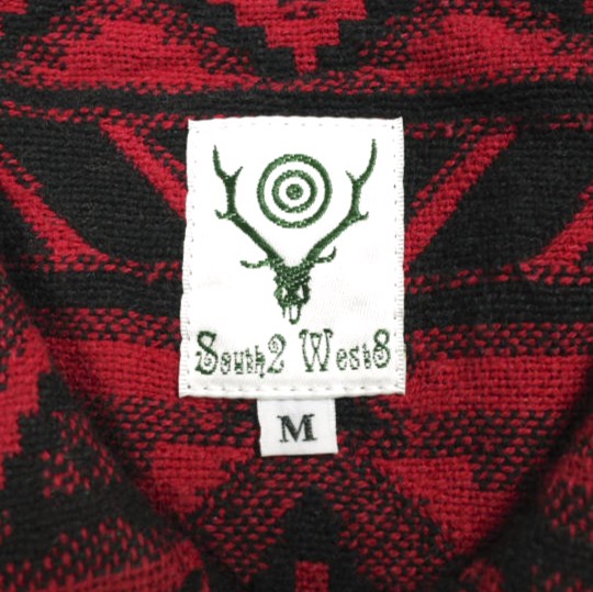 South2 West8 サウスツーウェストエイト S2W8 23AW Smokey Shirt - Cotton Dobby / Native Pattern スモーキーシャツ NS787 M RED 長袖_3