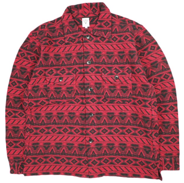 South2 West8 サウスツーウェストエイト S2W8 23AW Smokey Shirt - Cotton Dobby / Native Pattern スモーキーシャツ NS787 M RED 長袖