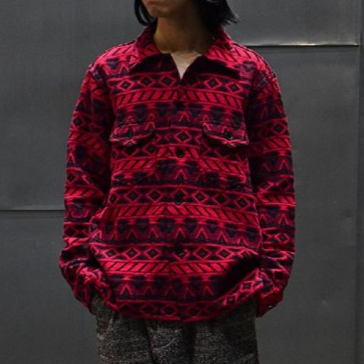 South2 West8 サウスツーウェストエイト S2W8 23AW Smokey Shirt - Cotton Dobby / Native Pattern スモーキーシャツ NS787 M RED 長袖_2