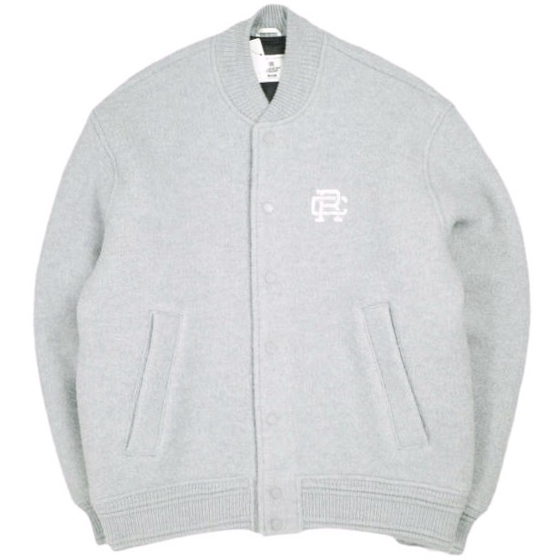 REIGNING CHAMP レイニングチャンプ 24AW MELTON WOOL COLISEUM JACKET メリノウール スタジャン 24011071034630 M グレー 定価97,900円