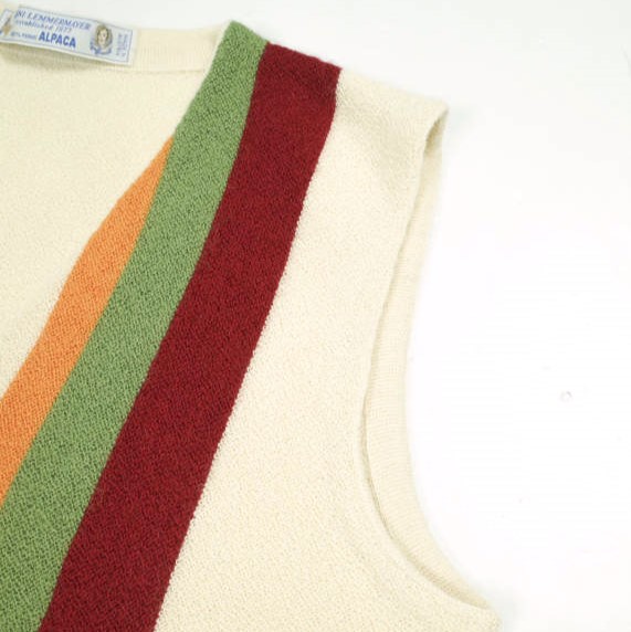 FANNI LEMMERMAYER ファンニレマメイヤー BEAMS CUSTOM ORDER ALPACA STRIPE KNIT VEST パール編み 4色ストライプ アルパカニットベスト_3