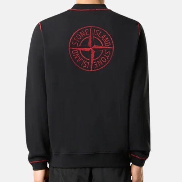 STONE ISLAND ストーンアイランド 25SS Year of the Snake 025 クルーネックスウェットシャツ K1S456100001 S0124 XL BLACK 干支 蛇_4