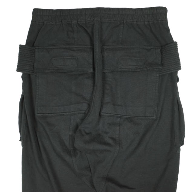DRKSHDW ダークシャドウ 24SS CREATCH CARGO CROPPED DRAWSTRING PANTS ドローストリングパンツ DU01D1371-RIG M BLACK Rick Owens