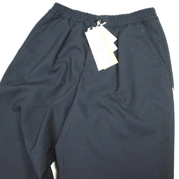MARNI マルニ 23SS Wool Tropical 1-Pleat Trousers ウールトロピカル1プリーツテーパードパンツ PAMA0317U2 TW839 40 NAVY(00B99) 定価97,900円 イージー ボトムス【中古】【MARNI】 MARNI マルニ 23SS Wool Tropical 1-Pleat Trousers ウールトロピカル1