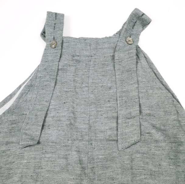 SANA 1 in 75 x Pilgrim Surf+Supply サナ 24SS 別注 Combinaison コットンリネン コンビネゾン LIGHT BLACK サロペット オーバーオール_3