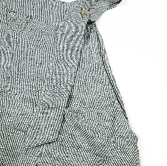 SANA 1 in 75 x Pilgrim Surf+Supply サナ 24SS 別注 Combinaison コットンリネン コンビネゾン LIGHT BLACK サロペット オーバーオール_4