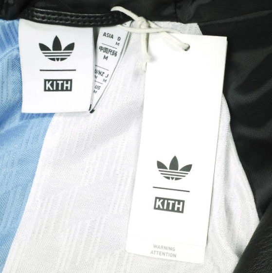 新品 KITH NYC x adidas キス アディダス 25SS Football Stadium Coat レザーフットボールスタジアムコート JD7940 M BLACK_4