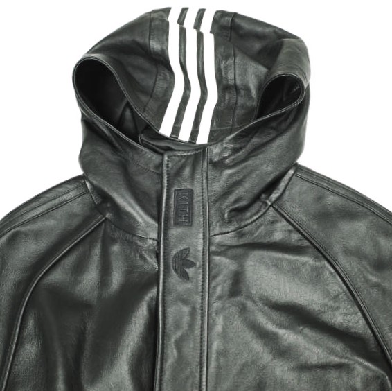 新品 KITH NYC x adidas キス アディダス 25SS Football Stadium Coat レザーフットボールスタジアムコート JD7940 M BLACK_7