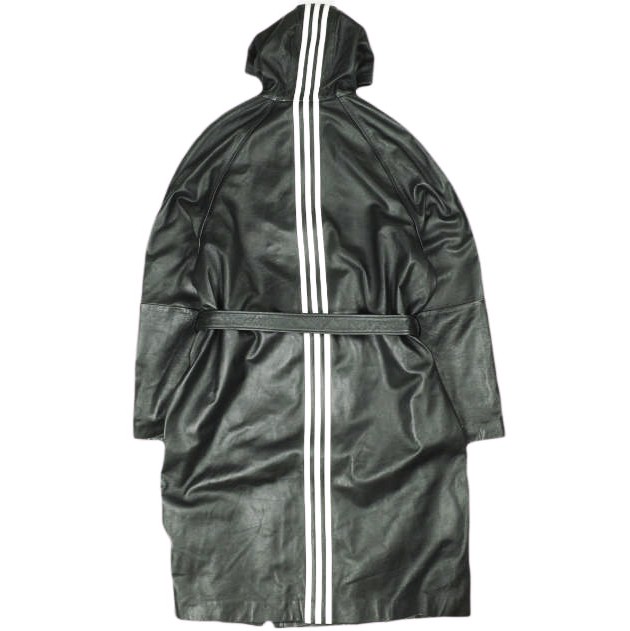 新品 KITH NYC x adidas キス アディダス 25SS Football Stadium Coat レザーフットボールスタジアムコート JD7940 M BLACK_1