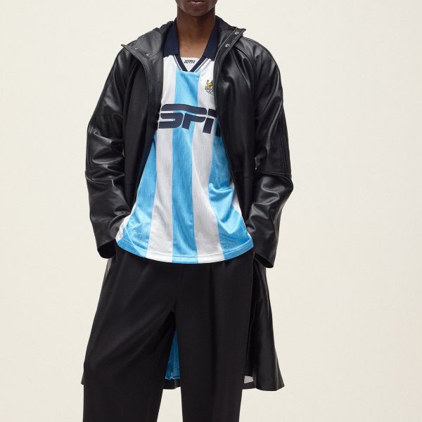 新品 KITH NYC x adidas キス アディダス 25SS Football Stadium Coat レザーフットボールスタジアムコート JD7940 M BLACK_2