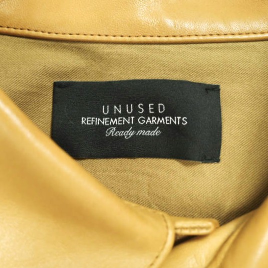 UNUSED アンユーズド 21AW 日本製 LEATHER JACKET オーバーサイズ ホースレザージャケット US2113 4 CAMEL 定価141, 3rd トラッカー_6