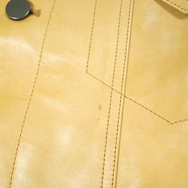 UNUSED アンユーズド 21AW 日本製 LEATHER JACKET オーバーサイズ ホースレザージャケット US2113 4 CAMEL 定価141, 3rd トラッカー_9