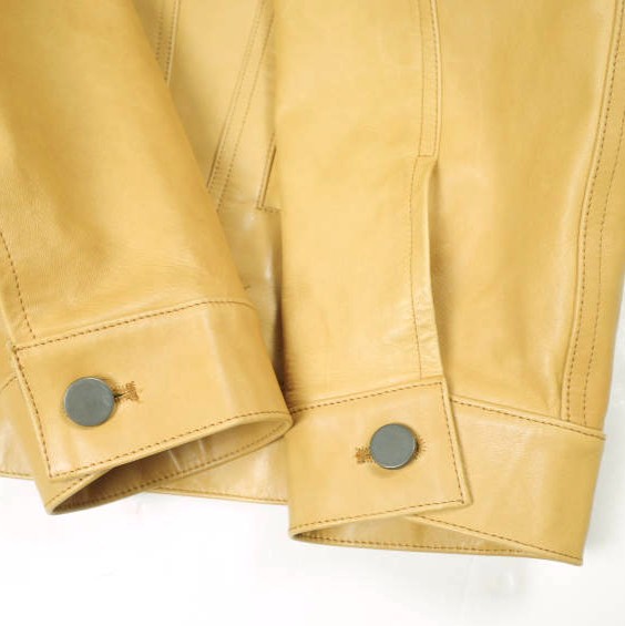 UNUSED アンユーズド 21AW 日本製 LEATHER JACKET オーバーサイズ ホースレザージャケット US2113 4 CAMEL 定価141, 3rd トラッカー_4