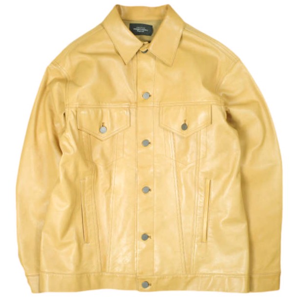 UNUSED アンユーズド 21AW 日本製 LEATHER JACKET オーバーサイズ ホースレザージャケット US2113 4 CAMEL 定価141, 3rd トラッカー