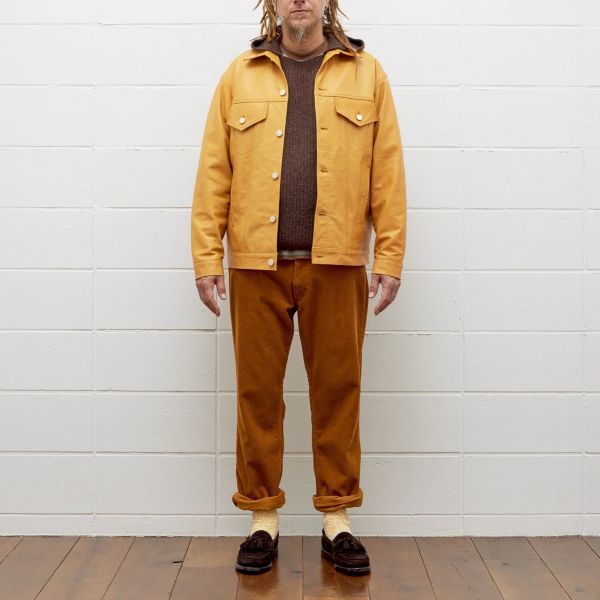 UNUSED アンユーズド 21AW 日本製 LEATHER JACKET オーバーサイズ ホースレザージャケット US2113 4 CAMEL 定価141, 3rd トラッカー_2