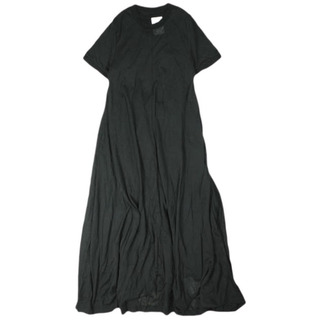 BEAMS Planets ビームス プラネッツ 日本製 THE BASIC シアー セットアップ ワンピース 69-26-0055-458 M BLACK ロング マキシ ドレス