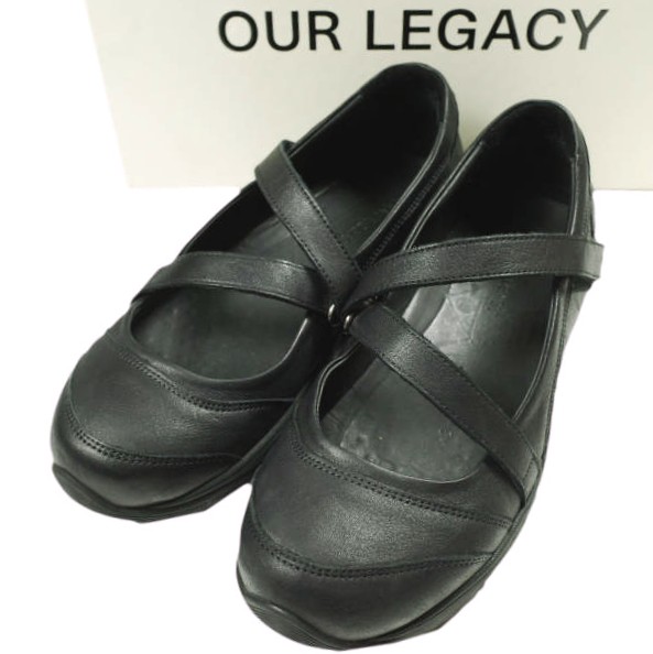 OUR LEGACY アワーレガシー 25SS SWEETHEART DRESS スウィートハートドレス A2247SB 41(26cm) BLACK SWAN LEATHER スニーカー シューズ