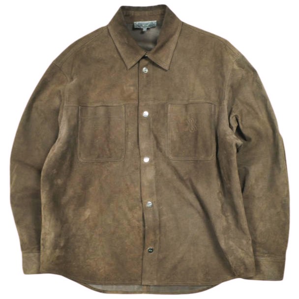 KITH NYC キスニューヨークシティ 25AW Suede Apollo Shirt スエードアポロシャツ 2505006000530 M Derby ラムレザージャケット トップス