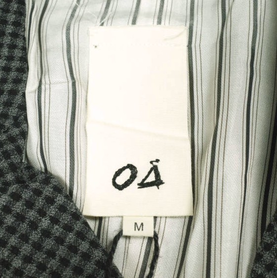 新品 Omar Afridi オマールアフリディ 21SS AUTOMATISM JACKET GINGHAM CHECK ギンガムチェック ウールジャケット M GRAY 定価90_8