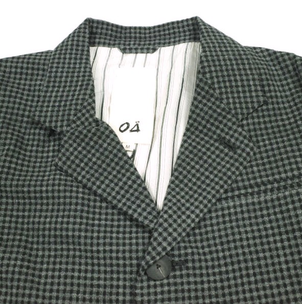 新品 Omar Afridi オマールアフリディ 21SS AUTOMATISM JACKET GINGHAM CHECK ギンガムチェック ウールジャケット M GRAY 定価90_4