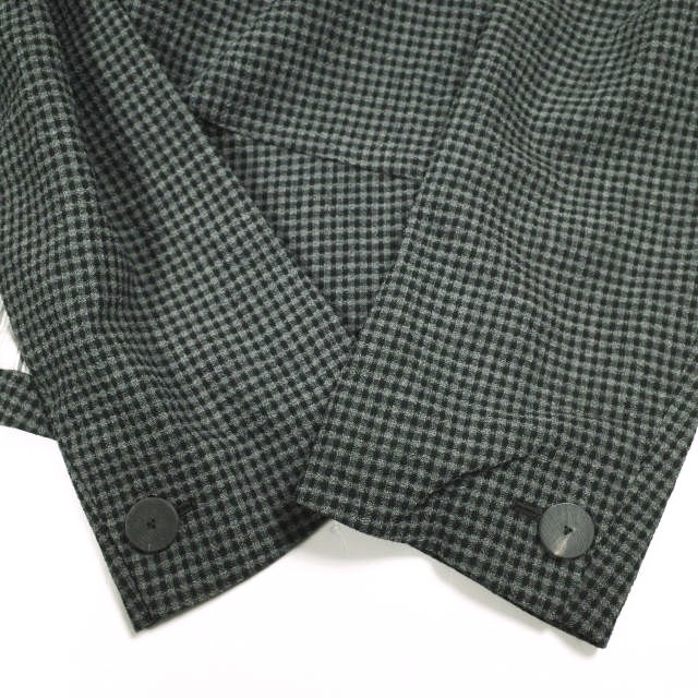 新品 Omar Afridi オマールアフリディ 21SS AUTOMATISM JACKET GINGHAM CHECK ギンガムチェック ウールジャケット M GRAY 定価90_6